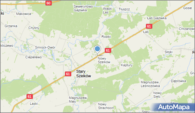 mapa Nowy Szelków, Nowy Szelków na mapie Targeo